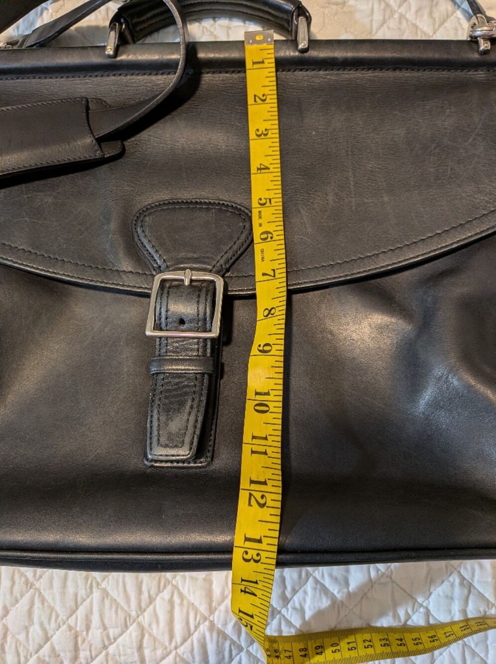 Classic Black Coach F0869-70098 Leather Unisex Briefcase Bag - Picture 15 of 16